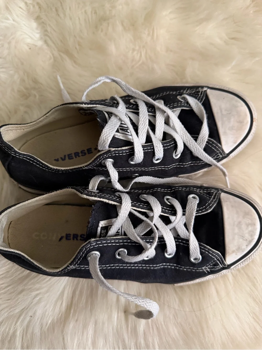 Converse Black & White Kids Low Top Sneakers